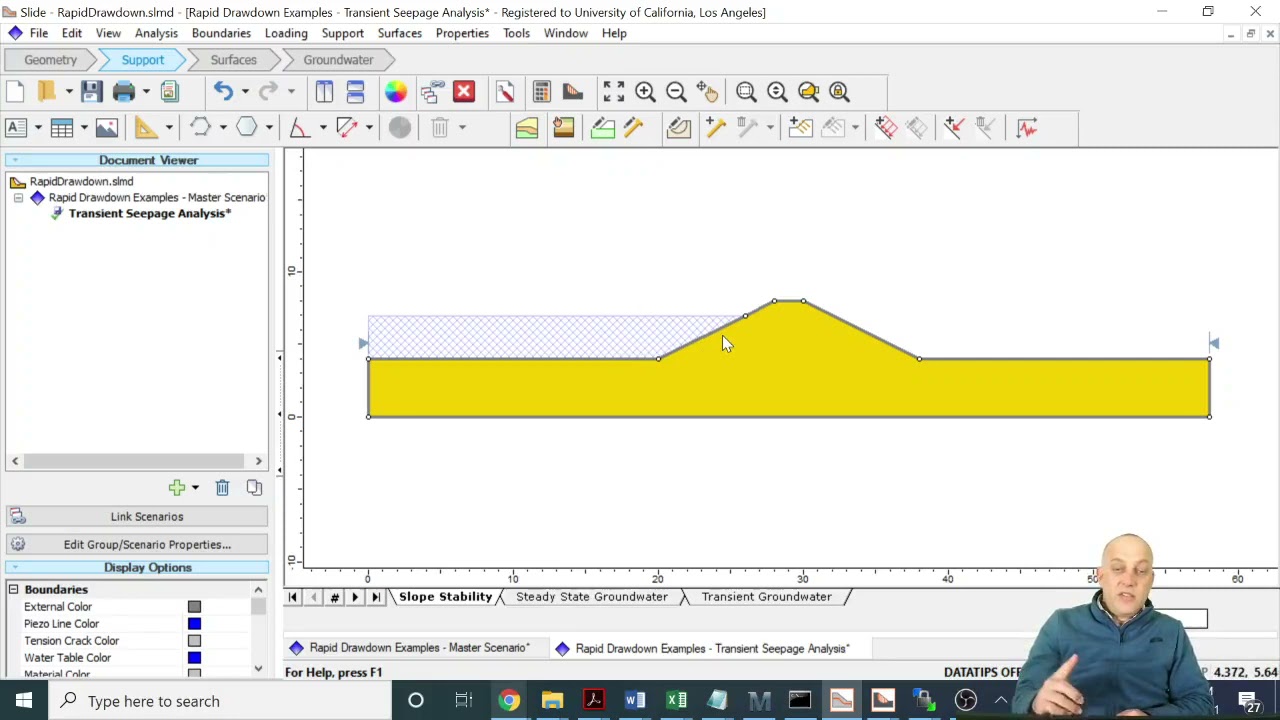 4.3 Transient Seepage Analysis ESA