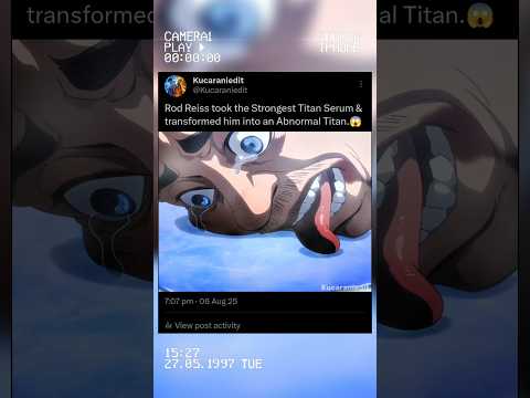 Rod Reiss took the Strongest Titan Serum & transformed him into an Abnormal Titan.😱#aot #titan #edit