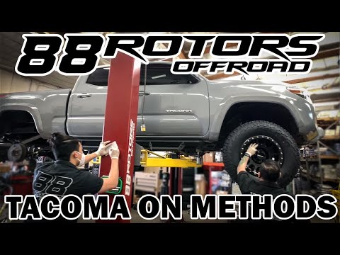 CEMENT GREY TACOMA ON BILSTEIN LIFT & METHOD NV MR305 WHEELS!