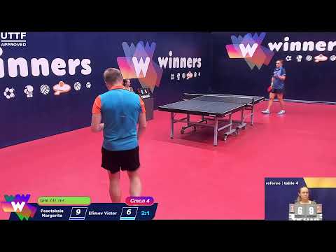 Pesotskaia Margarita - Efimov Victor Winners Table Tennis League  12:30 03.09.2020