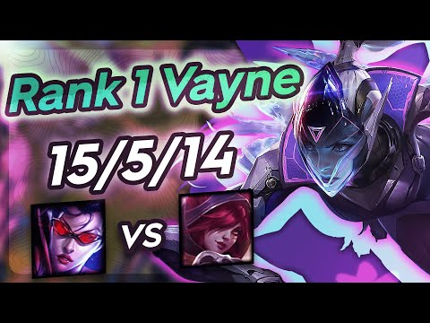 Vayne Vs Xayah Rakan - Challenger Gameplay Rank 1 Vayne