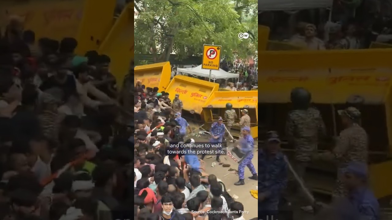 India police crack down on youth protest over exam paper leak scandal