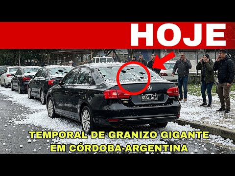 🚨TEMPORAIS COM GRANIZO ATINGEM CÓRDOBA — ARGENTINA, HOJE DOMINGO (20/09) ⛈️❄️