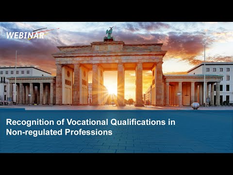 Webinar: Recognition of Vocational Qualifications in Non regulated Professions