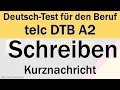 DTB A2 Deutsch Test Für Den Beruf A2 Schreiben Eine Antwort Auf Eine Kurznachricht Schreiben