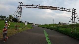 自転車　荒川河川敷　墨田区八広から東京湾方面へ　/Cycling on Arakawa riverbed From Yahiro Sumida-ku to Tokyo Bay