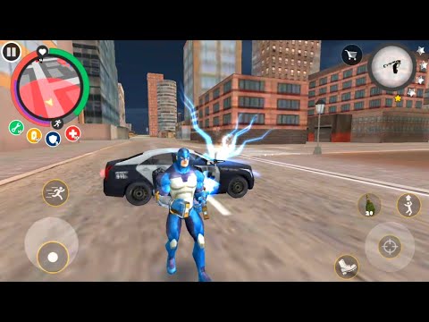 Rope hero vice town new game | Rope hero new city police fight with zeus fist | Games on gameplay