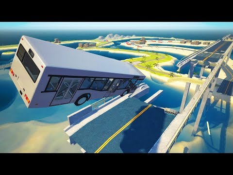 Open Bridge Jumping #7 - BeamNG.drive