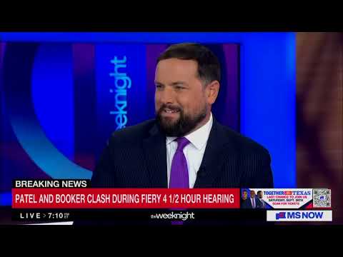 The Weeknight Talks about Senator Booker's exchange with Kash Patel