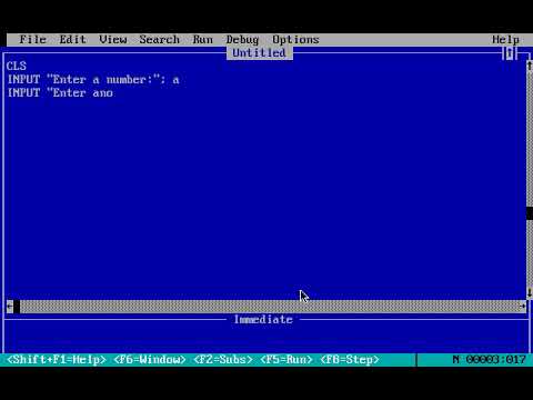 Introducing Input Statement In Qbasic Qbasic Tutorial 2
