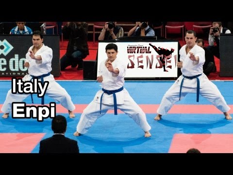 Italy male team - Kata Enpi - 21st WKF World Karate Championships Paris Bercy 2012