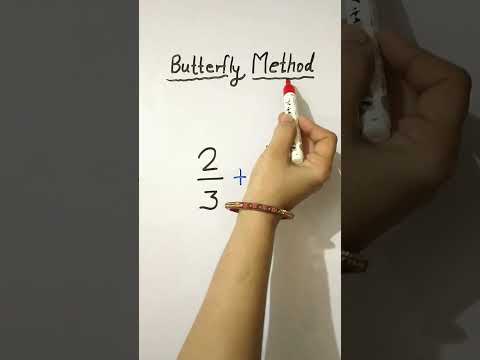 Addition Trick |🦋Butterfly Method for addition fraction |Fraction Trick #shorts #fraction #tricks