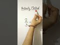 Addition Trick Butterfly Method For Addition Fraction Fraction Trick Shorts Fraction Tricks