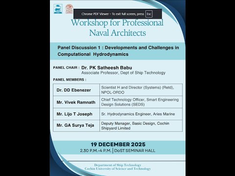 Workshop For Professional Naval Architects| DAY 1