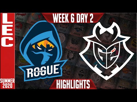 RGE vs G2 Highlights | LEC Summer 2020 W6D2 | Rogue vs G2 Esports