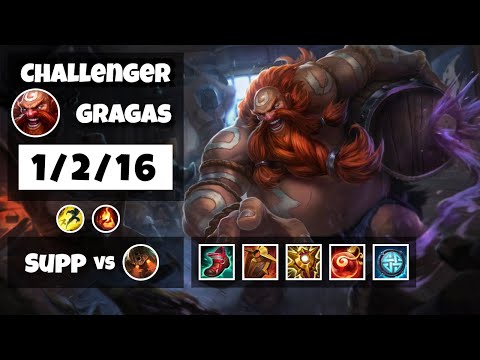 Gragas vs Nautilus KOREAN Challenger SUPPORT (1/2/16) - v11.6