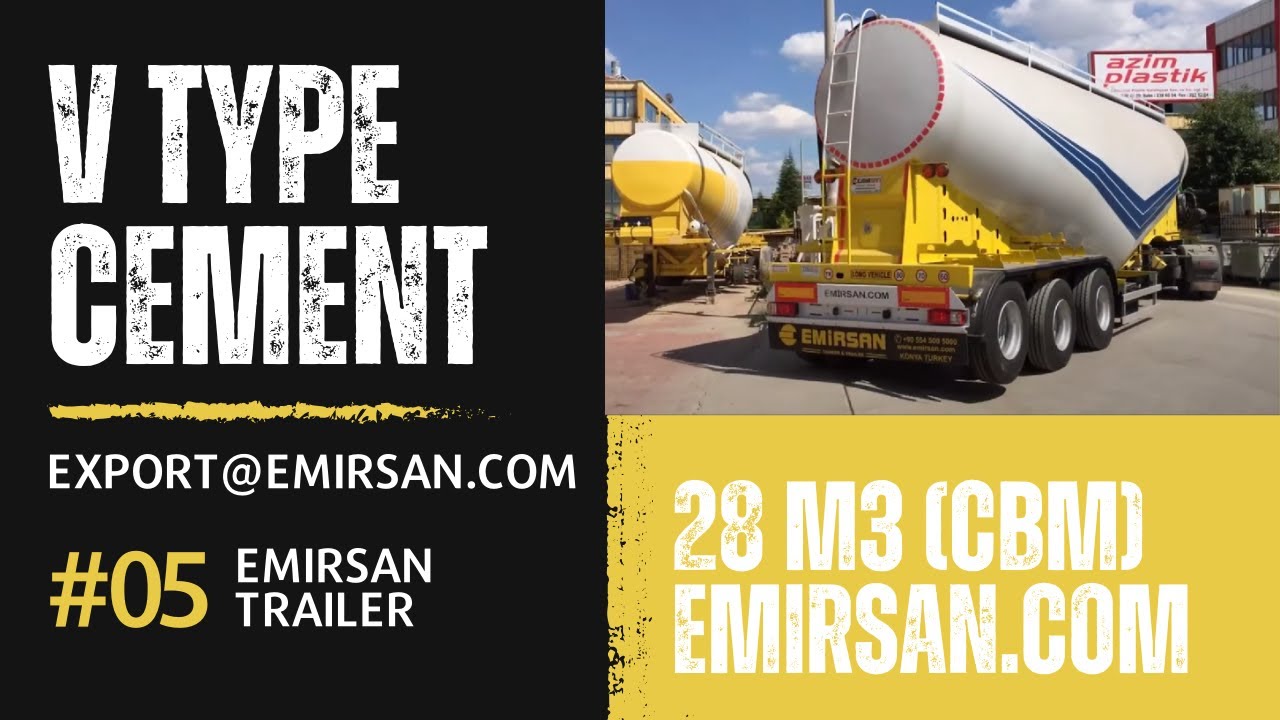 28 m³ V-Type Cement Tanker Semi Trailer