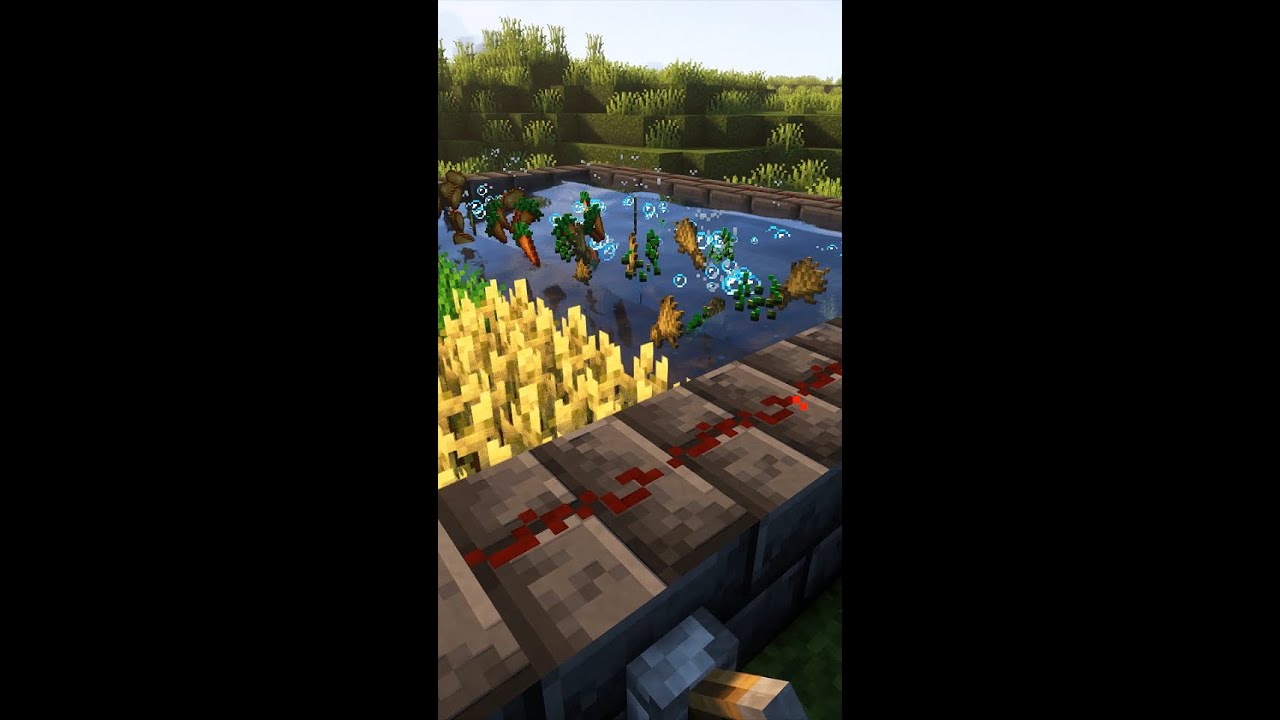 Minecraft : Semi-Auto Crop Farm Tutorial | #shorts