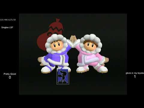 GSS 86 SSBM - Pretty Good (Ice Climbers) vs. glock in my toyota (Mr. Game & Watch) - Melee LSF