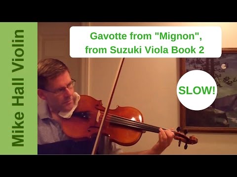 Gavotte from Mignon - #9 from Suzuki Viola Book 2, Slow play-along