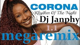 CORONA - The rhythm of the night ( 2017 megaremix 1.1 Dj Janphy )