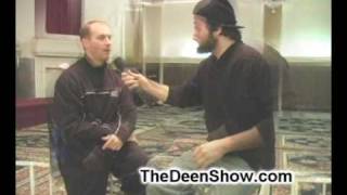 American, Chris, declares the testimony of faith. Allahu akbar.