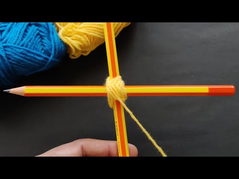 Amazing Woolen Flower craft idea with Pencils | Easy Hand Embroidery Flower | Sewing hack