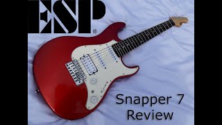 Video thumbnail for New Guitar Day! ESP Snapper 7 Review by Moises Salcido