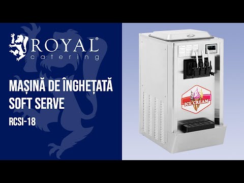 video - Mașină de înghețată Soft Serve - 1640 W - 23 l/h - 3 arome - Royal Catering