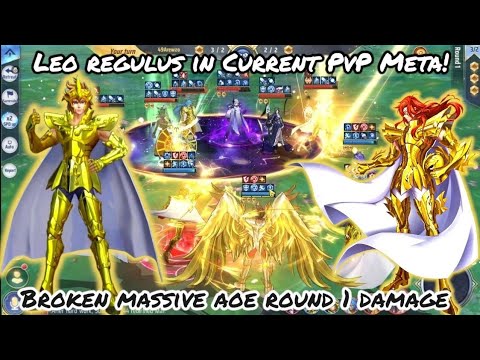 Saint Seiya: Awakening (KOTZ) - Leo Regulus in Current PvP Meta! Broken Massive AOE Round 1 Damage!
