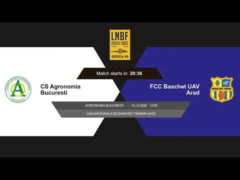 LNBF Getica 95 2024-2025: Agronomia București - FCC Baschet Arad