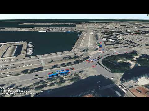 Simulazione con VISSIM della viabilità in piazza Matteotti nella fascia oraria 14-17