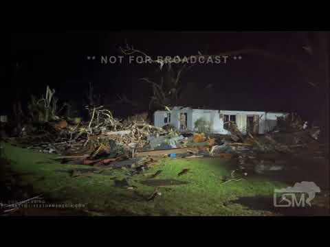 3/24/23 Rolling  Fork MS Tornado Damage and Close Range Intercept