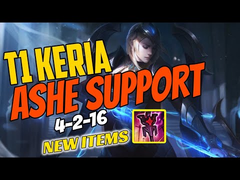 T1 Keria Plays Ashe Support vs Gragas - Challenger Gameplay - Bot Lane - New Items - Season 11