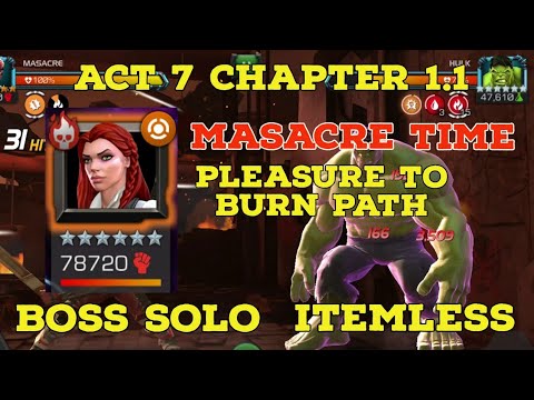 ACT 7 CHAPTER 1.1 PLEASURE TO BURN PATH | BWDO BOSS SOLO | MARVEL CONTEST OF CHAMPIONS |
