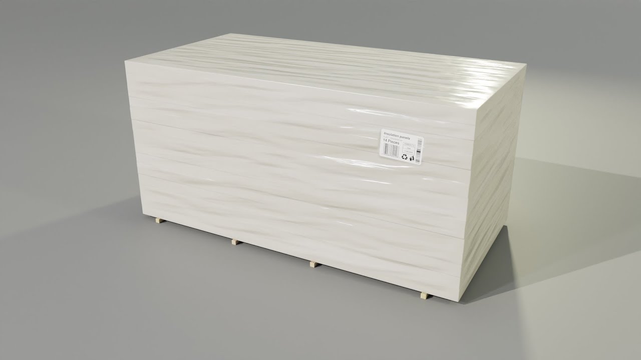 इन्सुलेशन बोर्ड ढेर 3D मॉडल