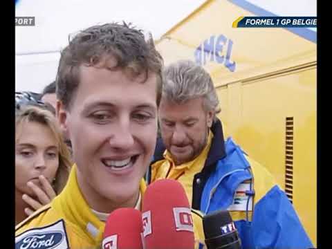 Michael Schumacher - Interview mit Heinz Prüller nach 1.Sieg in Spa 1992