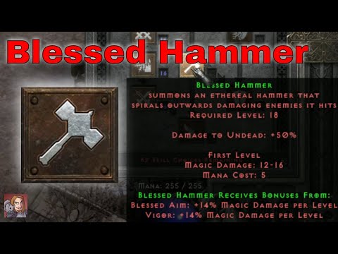 D2R Skills & Abilities - Blessed Hammer, Combat Skills (Paladin)