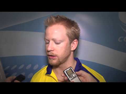 2011 Ford World Men's Curling Championship - Draw 7 Media Scrum