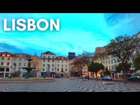 Passeio a pé por Lisboa - Praça do Rossio ao nascer do sol