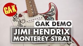 Video thumbnail for BRAND NEW Jimi Hendrix Monterey Fender Stratocaster! by GAK