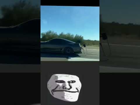 1500 hp twin turbo #supra vs Tesla model S plaid 😈😈 | troll face meme | #shorts