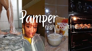 Pamper Evening Routine | shower routine, baking, skincare