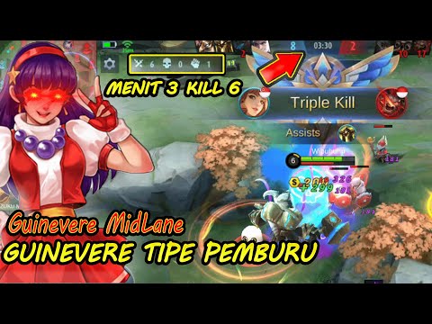 GUINEVERE MIDLANE - JADI PEMBURU DI EARLY GAME | MLBB | GUINEVERE GAMEPLAY