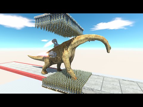 DEADLY TRAP Vs Herbivore Dinosaurs with Jet Engines - Animal Revolt Battle Simulator