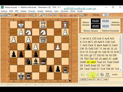 Alekhine Alexander Aleksandrovich and mieses jacques 0 1   484