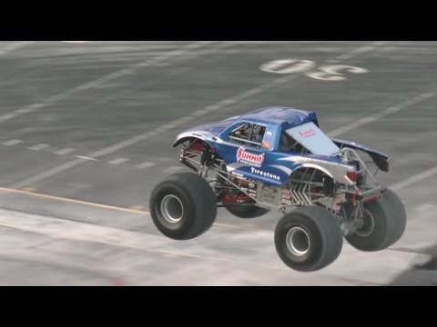 Monster trucks invade Bristol Motor Speedway