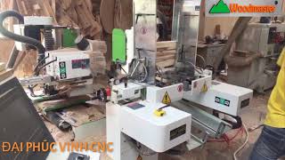 WOODMASTER. MÁY LÀM MỘNG DƯƠNG CNC 2 Đầu 4 dao đa năng làm mộng âm dương kết hợp giá rẻ nhất VN