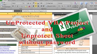UnProtected VBA Project and Unprotect Sheet without password