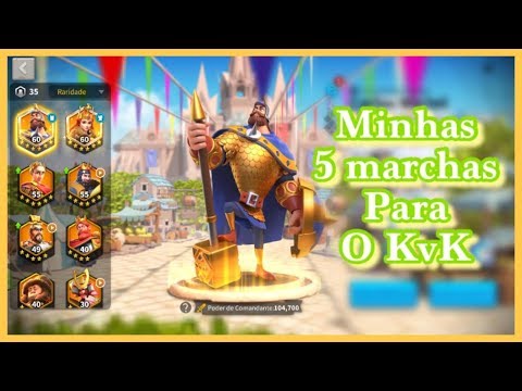 MINHAS 5 MARCHAS PARA O KVK | VENHA CONFERIR - RISE OF KINGDOMS.